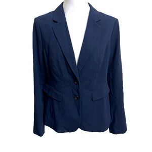 The Limited Women Blue Navy Tailored Fit Blazer with Notched Lapels Size 10